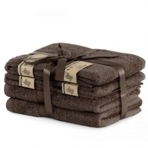 DecoKing Zestaw Ręczników 40% Bambus Brązowy 2*70x140 +...