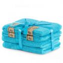 DecoKing Zestaw Ręczników 40% Bambus Turkusowy 2*70x140 + 4*50x100 