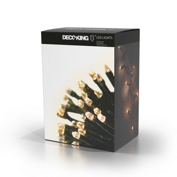 DecoKing Łańcuch świetlny LED 200 diod 15,93m 8 trybów świecenia