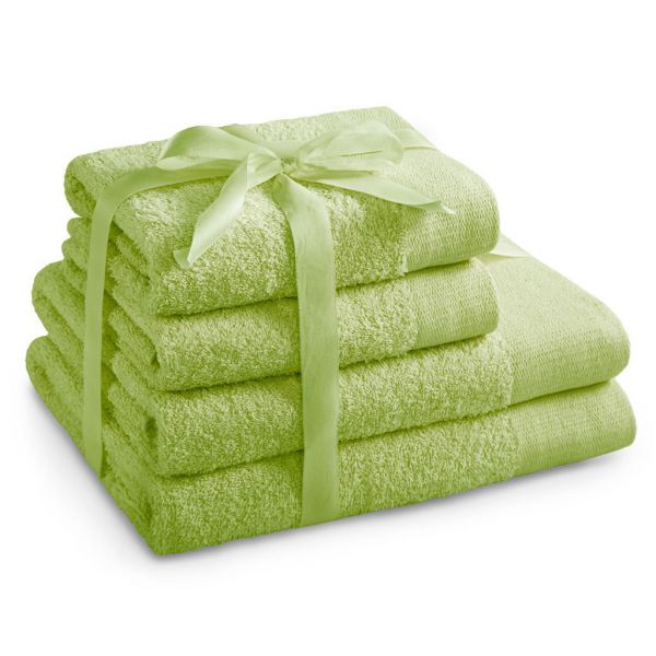 AmeliaHome Zestaw Ręczników 2*70x140 + 2*50x100 J. zielony