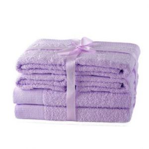 AmeliaHome Zestaw Ręczników 2*70x140 + 4*50x100 liliowy