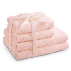 AmeliaHome Zestaw Ręczników 2*70x140 + 2*50x100 różowy