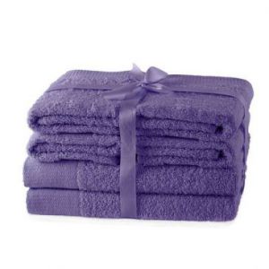 AmeliaHome Zestaw Ręczników 2*70x140 + 4*50x100 fioletowy