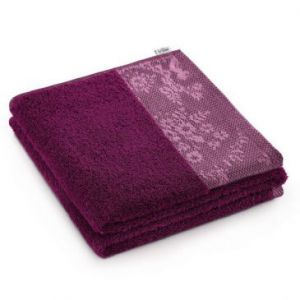AmeliaHome Ręcznik bawełniany CREA 50x90 bordowy
