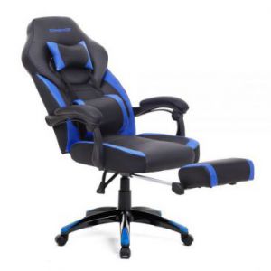 SONGMICS Fotel biurowy Czarny + Niebieski