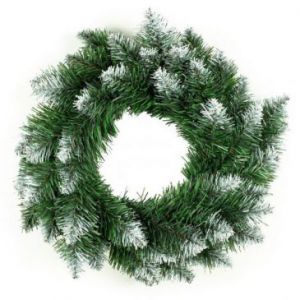 DecoKing Wieniec świąteczny Sosna POLA zielony + biały 50