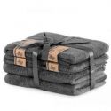 DecoKing Zestaw Ręczników 40% Bambus Grafitowy 2*70x140 + 4*50x100 