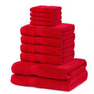 DecoKing Zestaw Ręczników Czerwony 2*70x140 + 4*50x100 +...