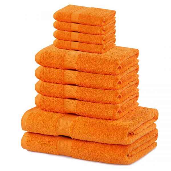 DecoKing Zestaw Ręczników Pomarańczowy 2*70x140 + 4*50x100 + 4*30X50