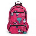Wings  Lekki plecak szkolny dziecięcy Panda + piórnik - różowy
