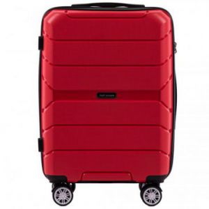 Wings  Mała walizka podróżna na kółkach z polipropylenu - czerwona