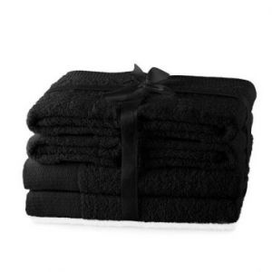 AmeliaHome Zestaw Ręczników Bawełna 2*70x140+4*50x100 Czarny