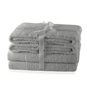 AmeliaHome Zestaw Ręczników 2*70x140 + 4*50x100  Srebrny