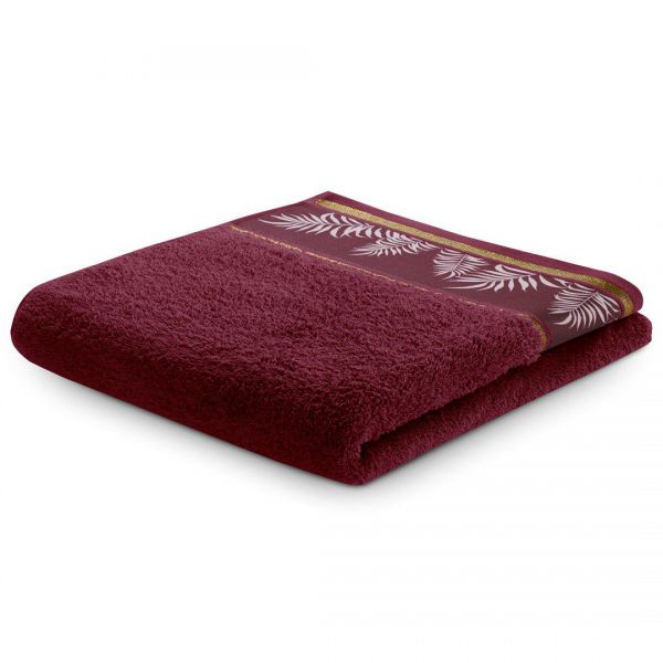 AmeliaHome Ręcznik bawełniany Pavos 50x90 cm - bordowy