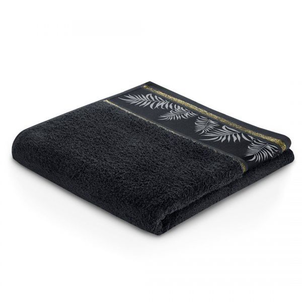 AmeliaHome Ręcznik bawełniany Pavos 70x140 cm - czarny