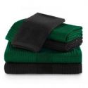 AmeliaHome Zestaw ręczników Plano 6 sztuk - zielony + szare