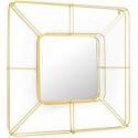 HOMEDE Nowoczesne lustro ścienne BAILA 55,5x55,5 cm - złote