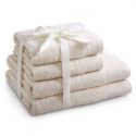 AmeliaHome Zestaw Ręczników 2*70x140 + 2*50x100 Ecru