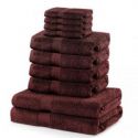 DecoKing Zestaw Ręczników brązowy 2*70x140 + 4*50x100 + 4*30X50