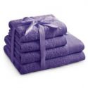 AmeliaHome Zestaw Ręczników 2*70x140 + 2*50x100 fioletowy