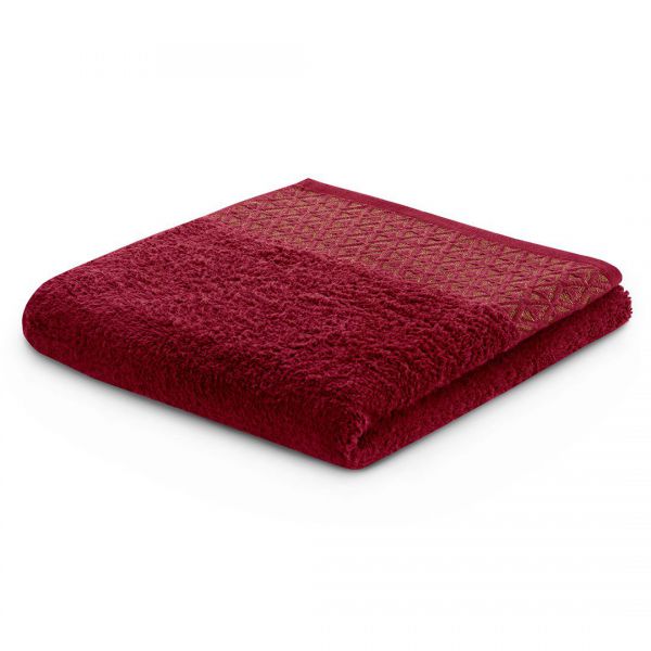 DecoKing Ręcznik bawełniany 70x140 cm bordowy
