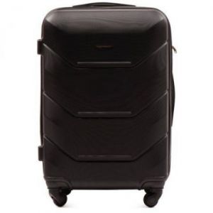 Wings  Średnia walizka podróżna na 4 kółkach ABS czarna