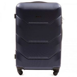 Wings  Średnia walizka podróżna na 4 kółkach ABS granatowa