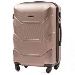 Wings  Średnia walizka podróżna na 4 kółkach ABS 60l szampan