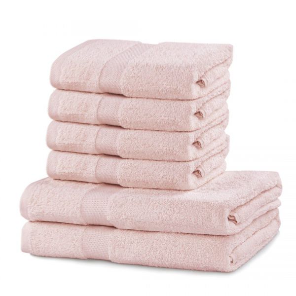 DecoKing Ręczniki Kapielowe Bawełna Różowy 2*70x140 + 4*50x100 