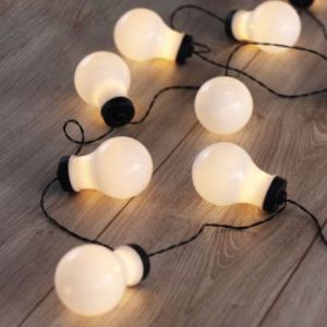 DecoKing Łańcuch świetlny LED białe ŻARÓWKI 10 szt. 2,2m