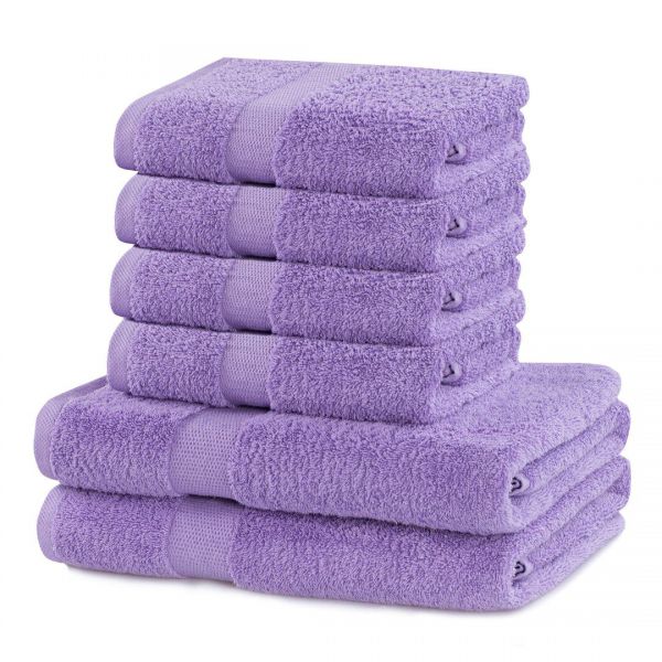 DecoKing Ręczniki Kapielowe Bawełna J. fioletowy 2*70x140 + 4*50x100 