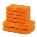 DecoKing Ręczniki Kapielowe Bawełna pomarańczowe 2*70x140 + 4*50x100 