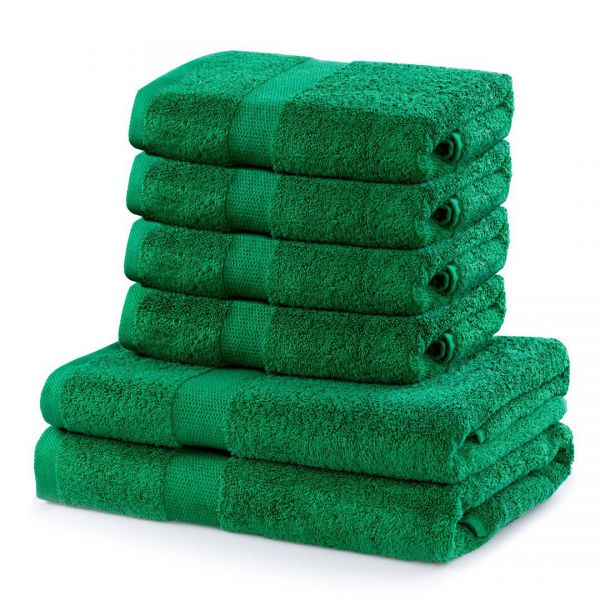 DecoKing Ręczniki Kapielowe Bawełna I zielony 2*70x140 + 4*50x100