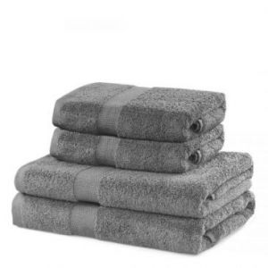 DecoKing Zestaw Ręczników Szary 2*70x140 + 2*50x100