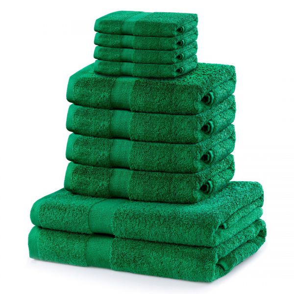 DecoKing Zestaw Ręczników Zielony 2*70x140 + 4*50x100 + 4*30X50