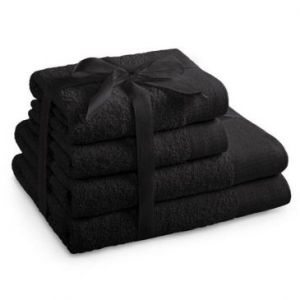 AmeliaHome Zestaw Ręczników 2*70x140 + 2*50x100 Czarny