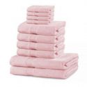 DecoKing Zestaw Ręczników Różowy 2*70x140 + 4*50x100 + 4*30X50