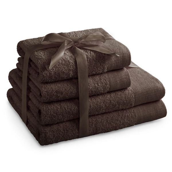 AmeliaHome Zestaw Ręczników 2*70x140 + 2*50x100 brązowy