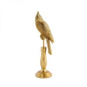 Figurka dekoracyjna TOBI Papuga 12X9X35 złota