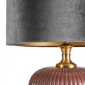 Lampa stołowa ceramiczna MARITA 33X50 bordowa + szara