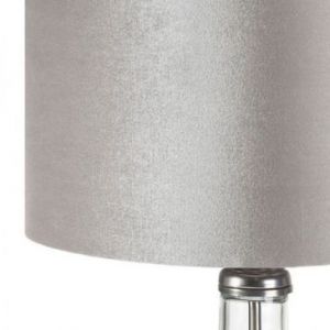 Lampa stołowa z welwetowym abażurem NELL 32X61 srebrna