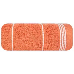 Ręcznik frotte z bordiurą MIRA 30X50 pomarańczowy