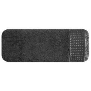 Ręcznik frotte LUNA6 50X90 czarny + srebrny