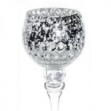 Świecznik szklany VENICE 13X35 srebrny