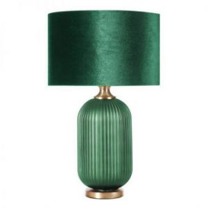 Lampa stołowa ceramiczna AGNES 41X65 zielona + złota