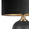 Lampa stołowa ceramiczna REA 41X65 czarna + złota