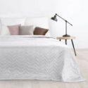Narzuta na łóżko pikowana LUIZ 170X210 biała + srebrna