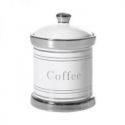 Zestaw pojemników kawa, herbata, cukier ADELA 12X12X183 biały +srebrny