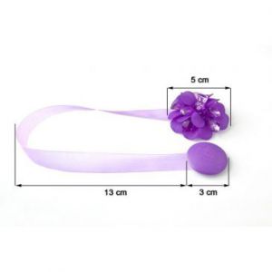 Upinacz dekoracyjny z magnesem kwiatek fioletowy x2