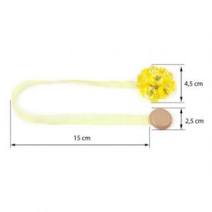 Upinacz dekoracyjny z magnesem kwiatek żółty x2